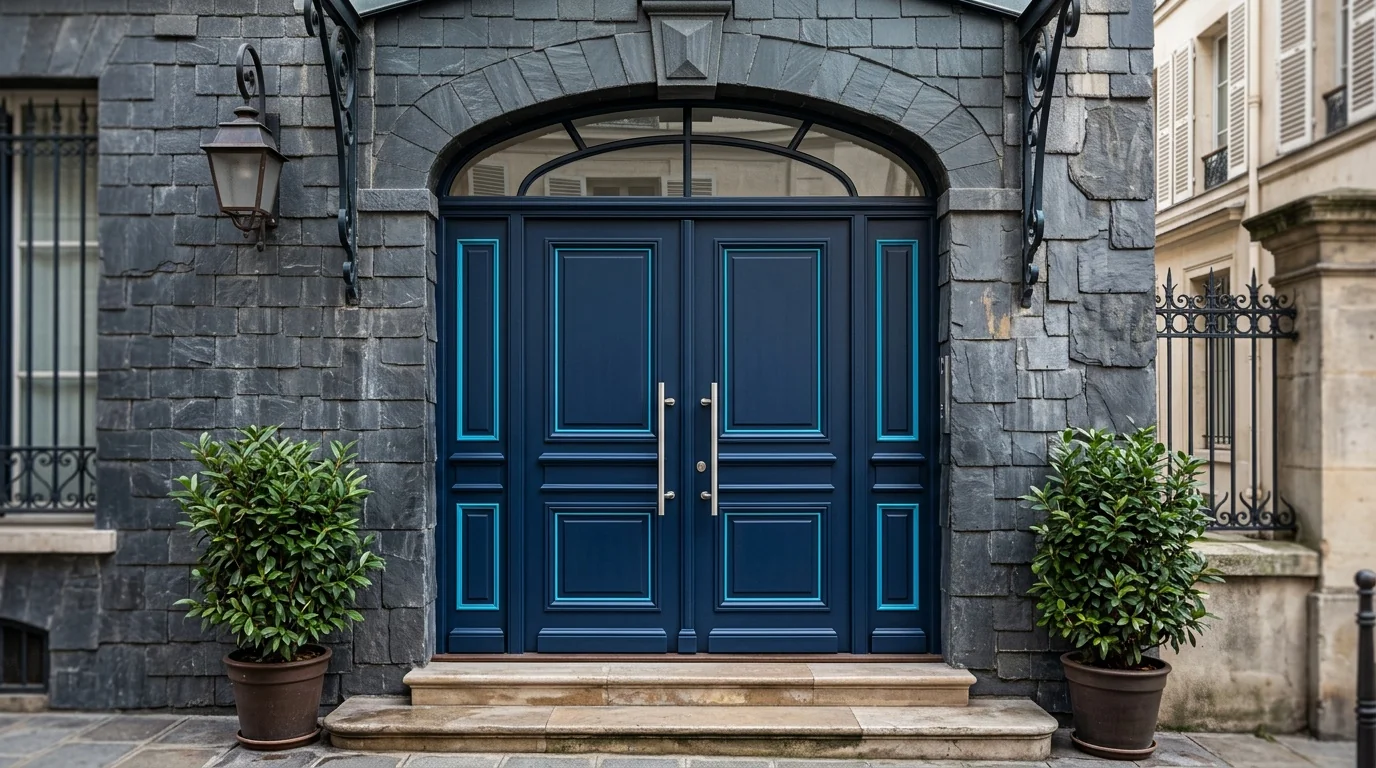 Installateur agréé · double-porte propre, marques expliquées dessous
